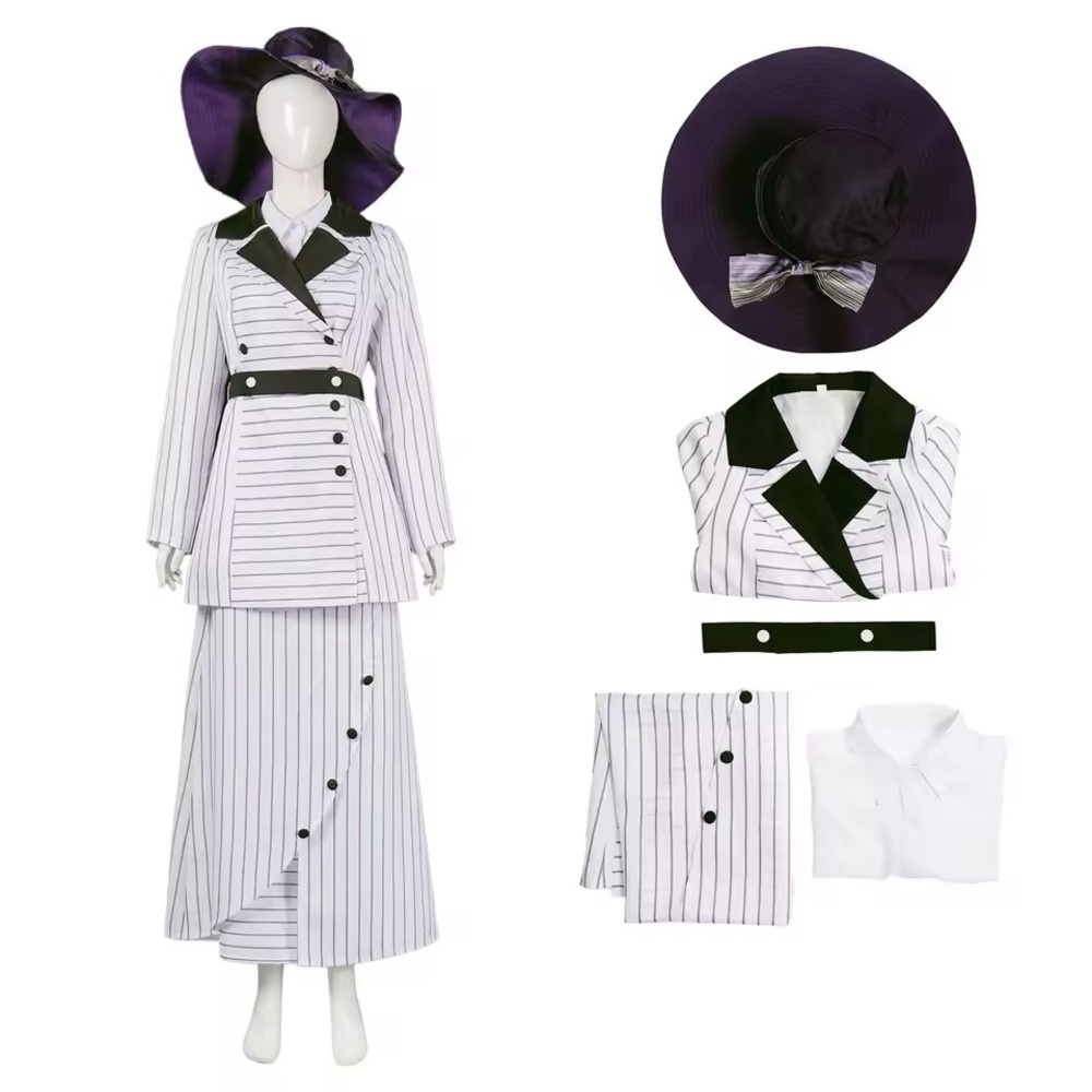 Rose Titanic Cosplay Striped Costume Set